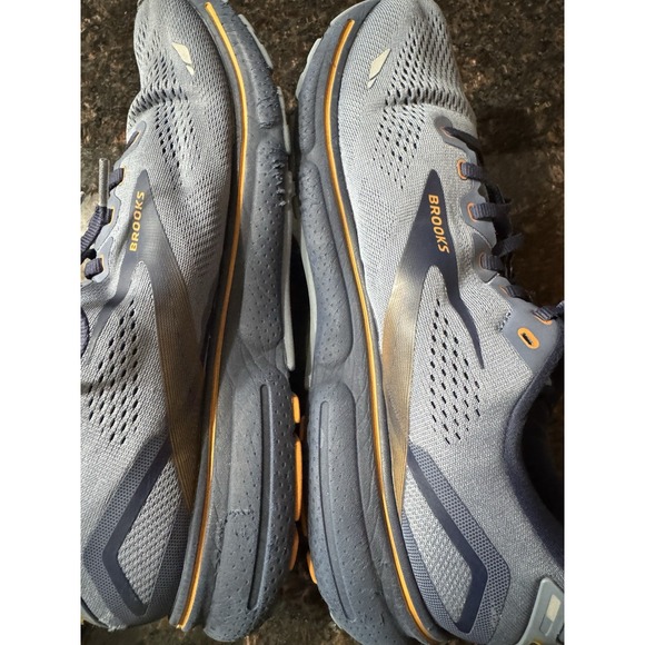 Brooks Ghost 15 Athletic Running Shoes Blue Orange Men's Size 12 - Picture 9 of 9
